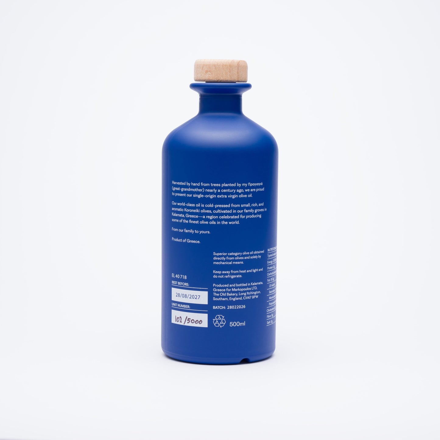 500ml SINGLE-ORIGIN, EXTRA-VIRGIN OLIVE OIL